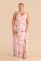 Annelise Blush Pink Rococo Floral alternate view 1 bridesmaid dress