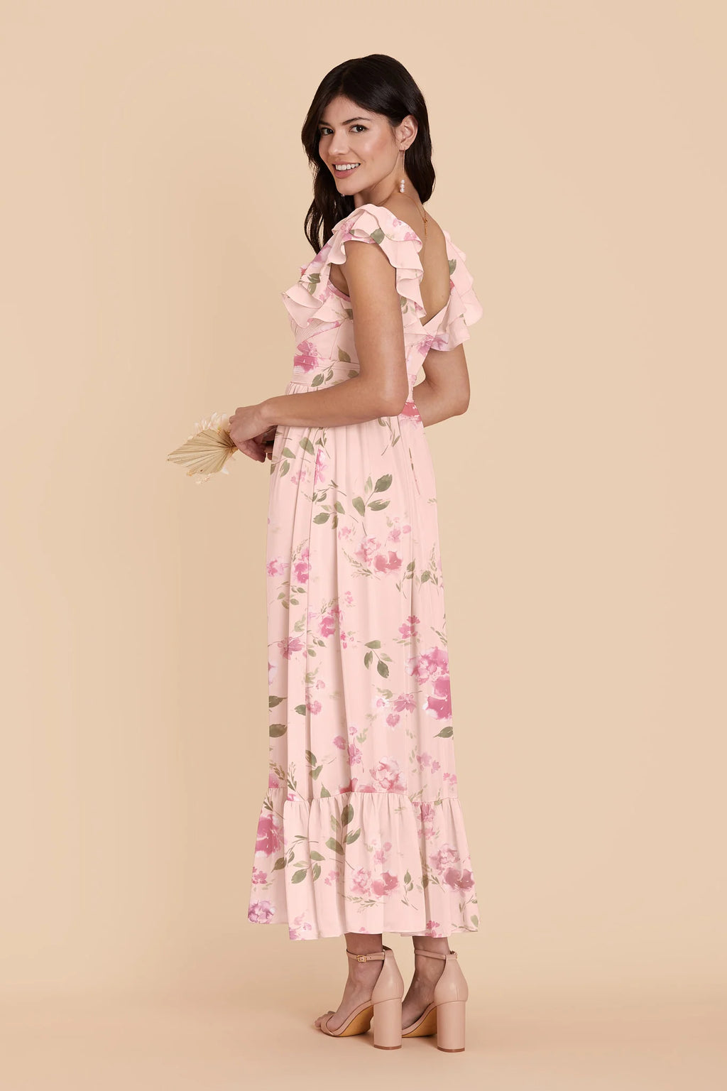 Talia Blush Pink Rococo Floral alternate view 2 bridesmaid dress