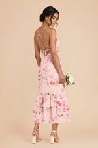Liora Blush Pink Rococo Floral alternate view 1 bridesmaid dress
