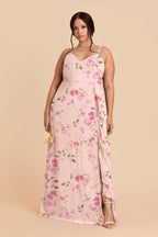 Margot Blush Pink Rococo Floral alternate view 1 bridesmaid dress