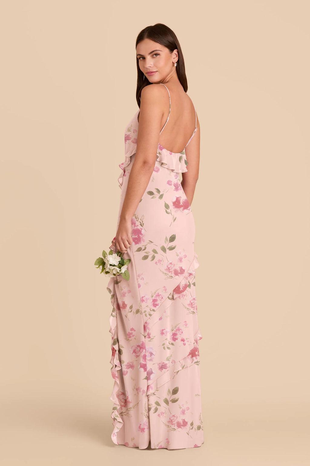 Vivienne Blush Pink Rococo Floral alternate view 2 bridesmaid dress