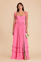 Daphne Bon Bon Pink front view bridesmaid dress