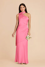 Ariadne Bon Bon Pink front view bridesmaid dress