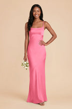 Noelle Bon Bon Pink front view bridesmaid dress