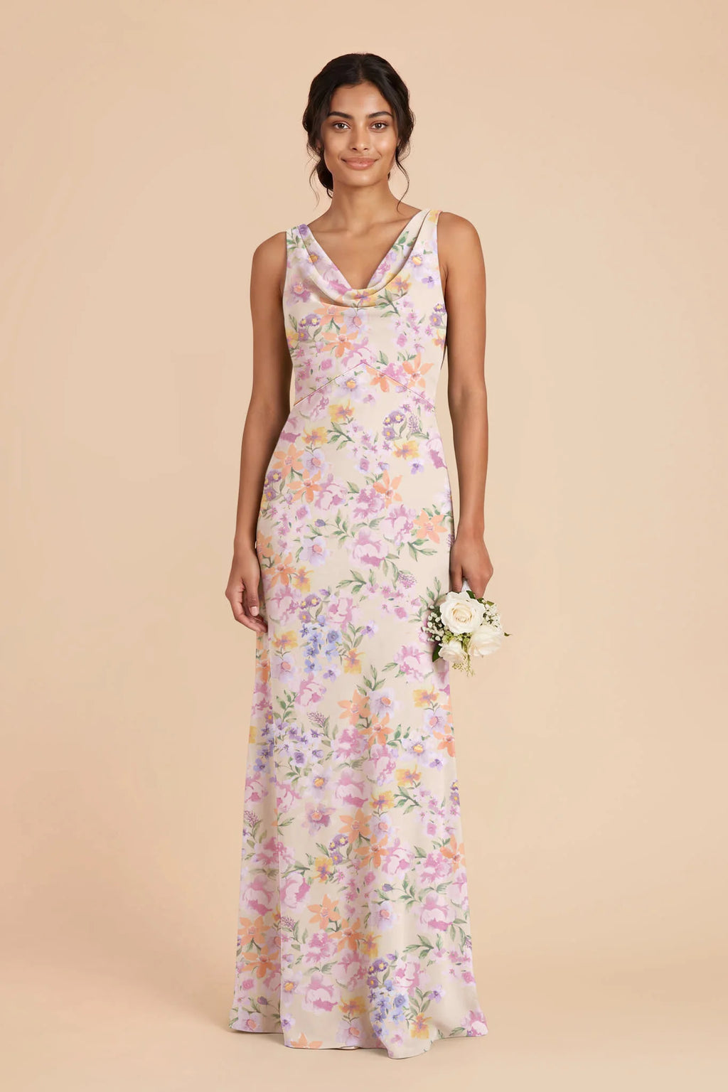 Odette Botanical Blooms front view bridesmaid dress
