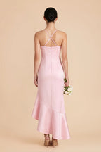 Delphine Bright Pink back view bridesmaid dress