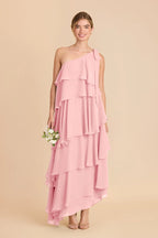 Marisol Bubblegum Pink front view bridesmaid dress