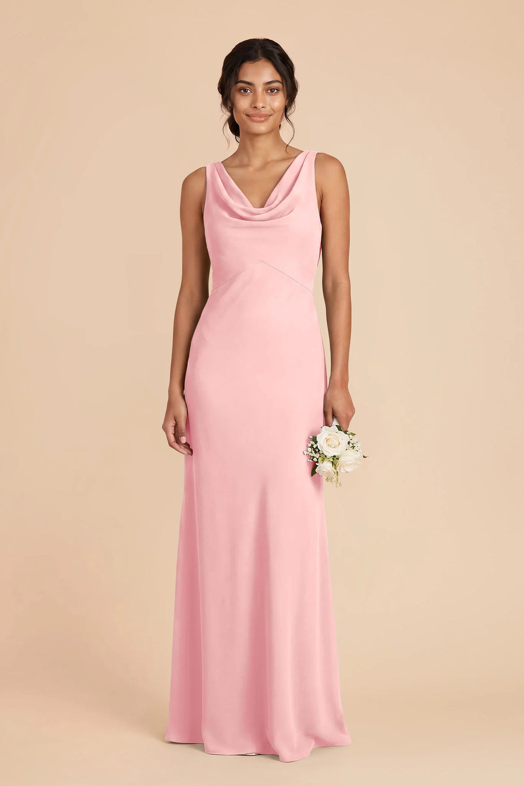 Odette Bubblegum Pink front view bridesmaid dress