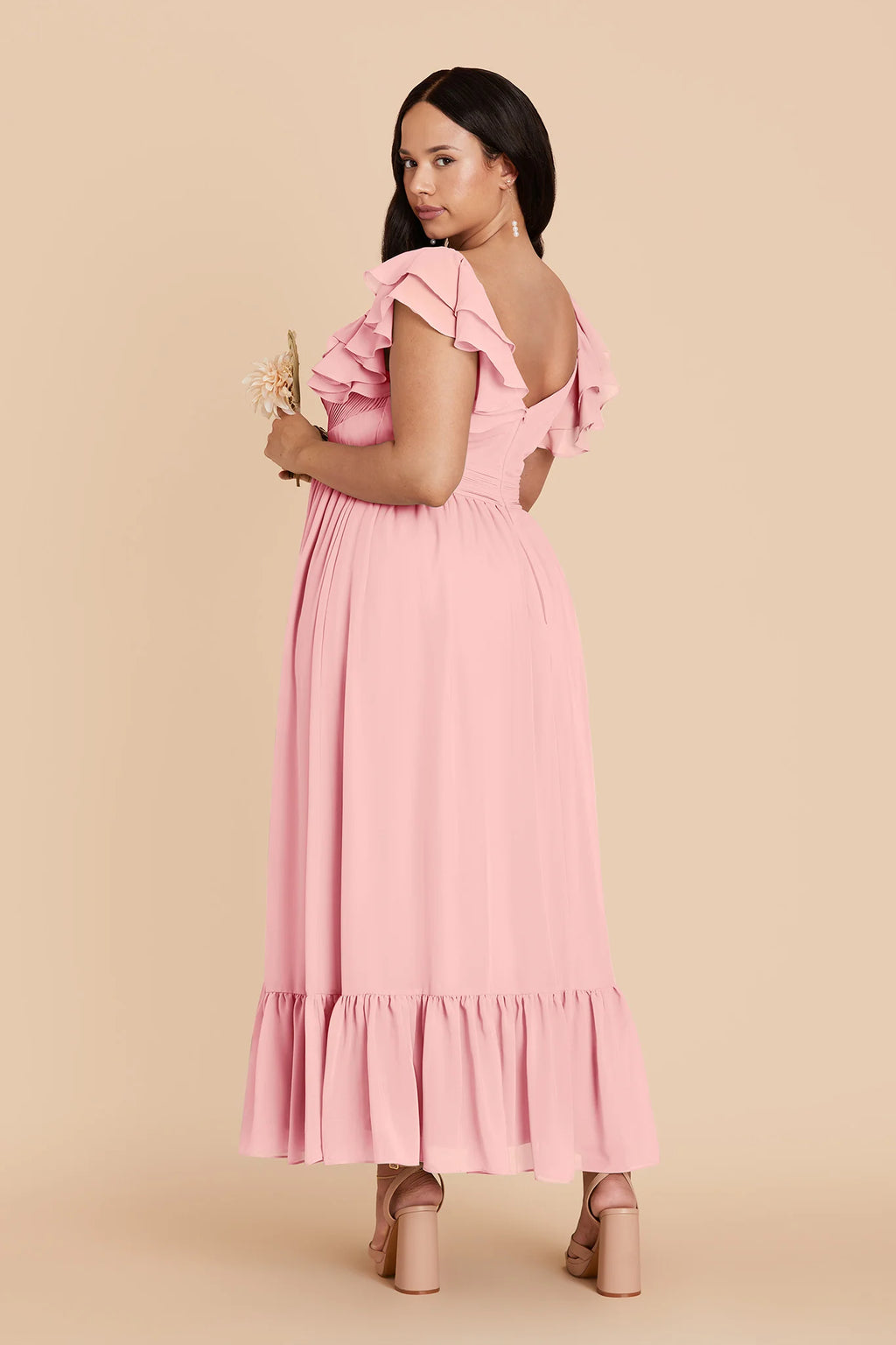 Talia Bubblegum Pink back view bridesmaid dress