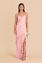 Vivienne Bubblegum Pink front view bridesmaid dress