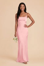 Noelle Bubblegum Pink front view bridesmaid dress