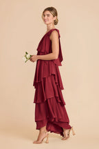 Marisol Burgundy alternate view 2 bridesmaid dress