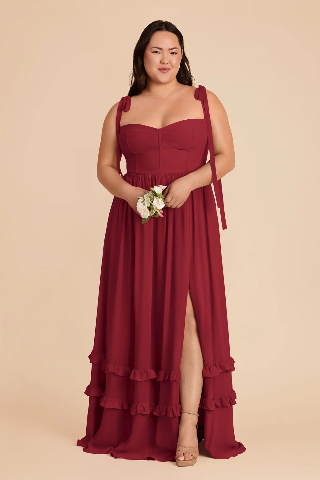 Daphne Burgundy alternate view 1 bridesmaid dress