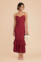 Liora Burgundy alternate view 1 bridesmaid dress