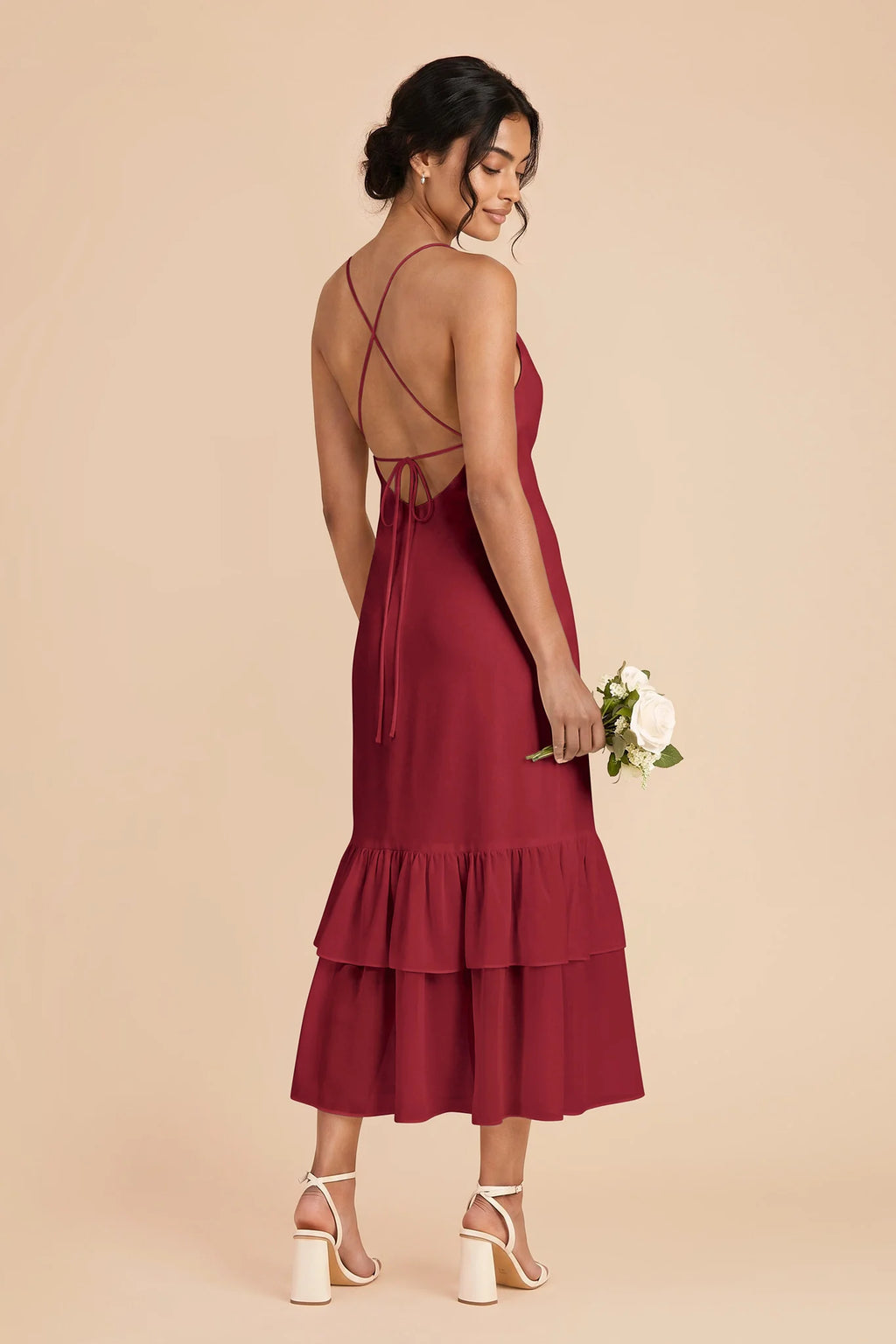 Liora Burgundy alternate view 2 bridesmaid dress