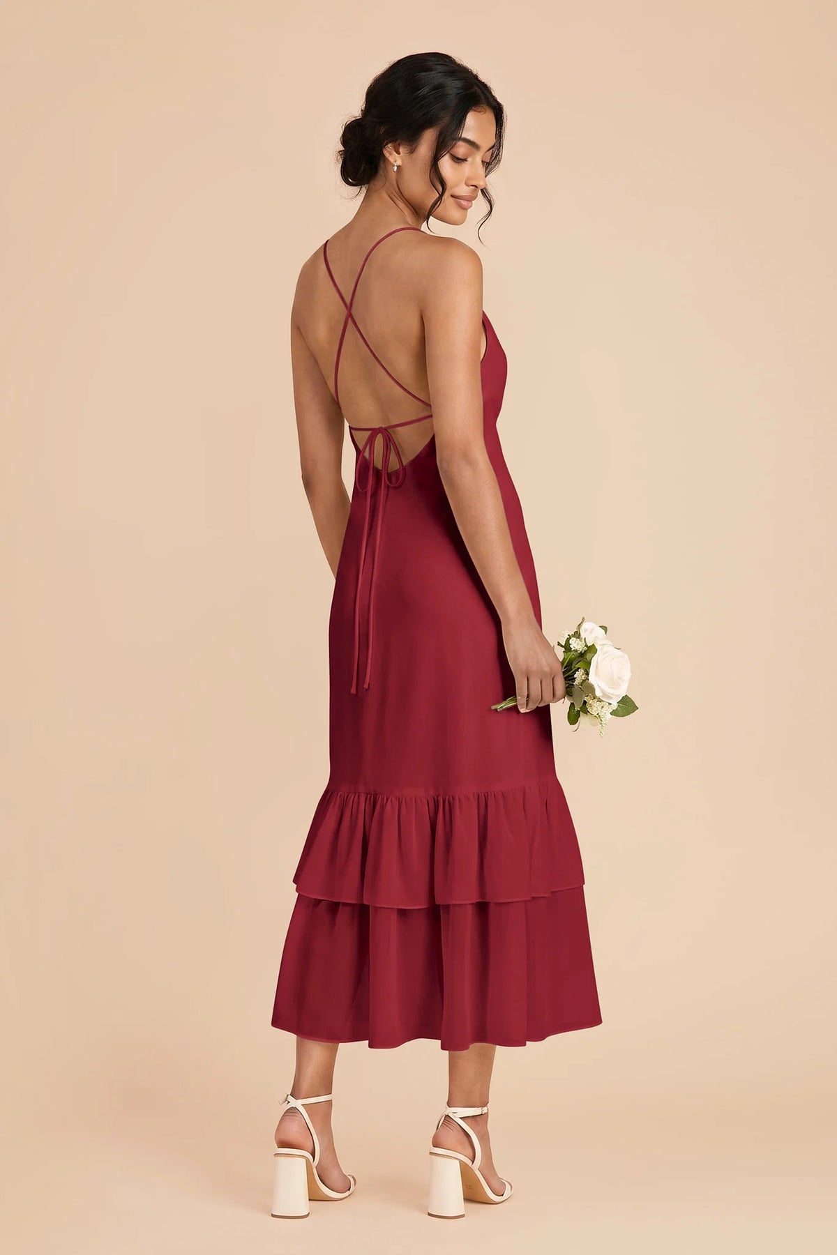 Liora Burgundy alternate view 2 bridesmaid dress