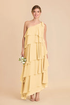 Marisol Butter front view bridesmaid dress