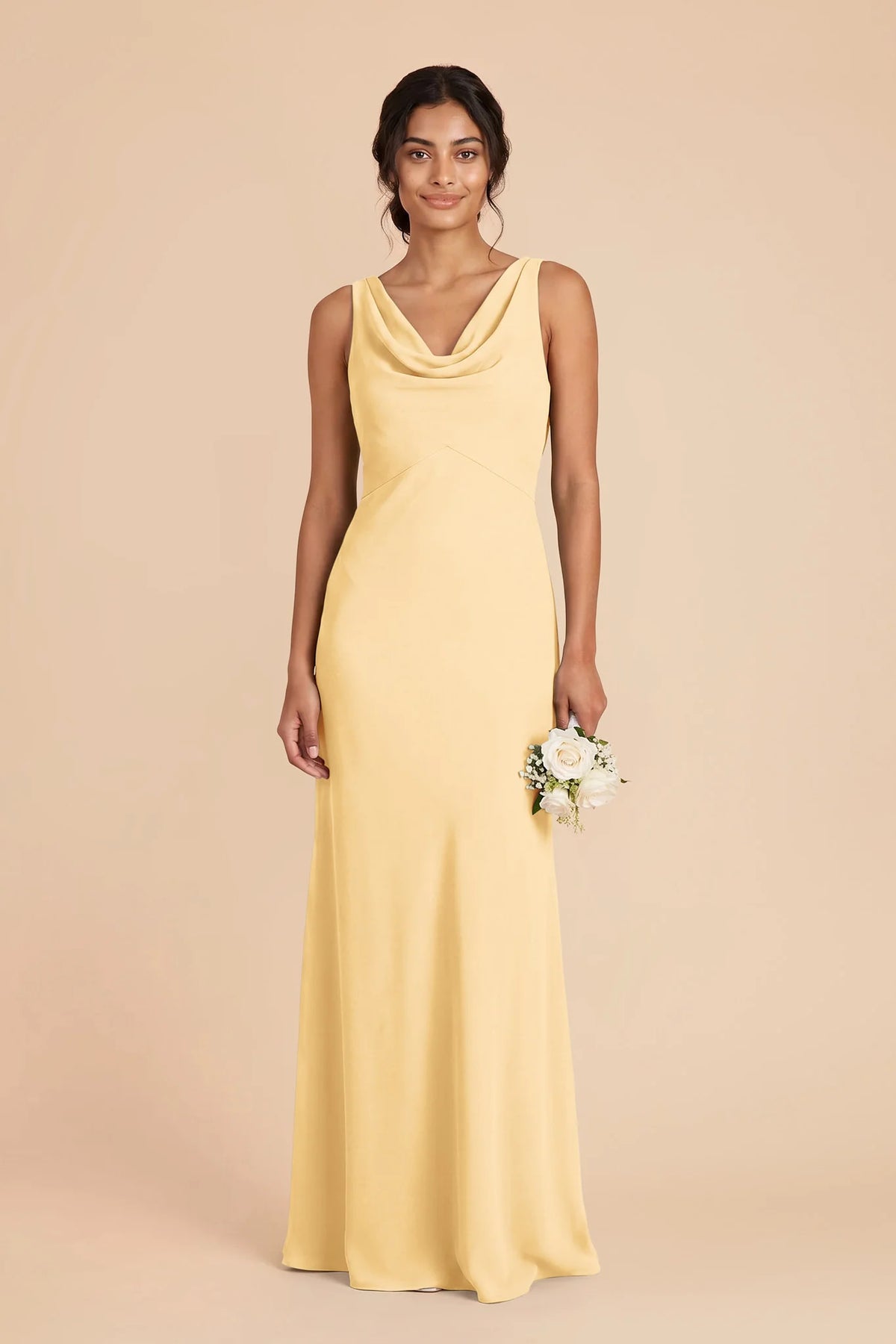 Odette Butter front view bridesmaid dress