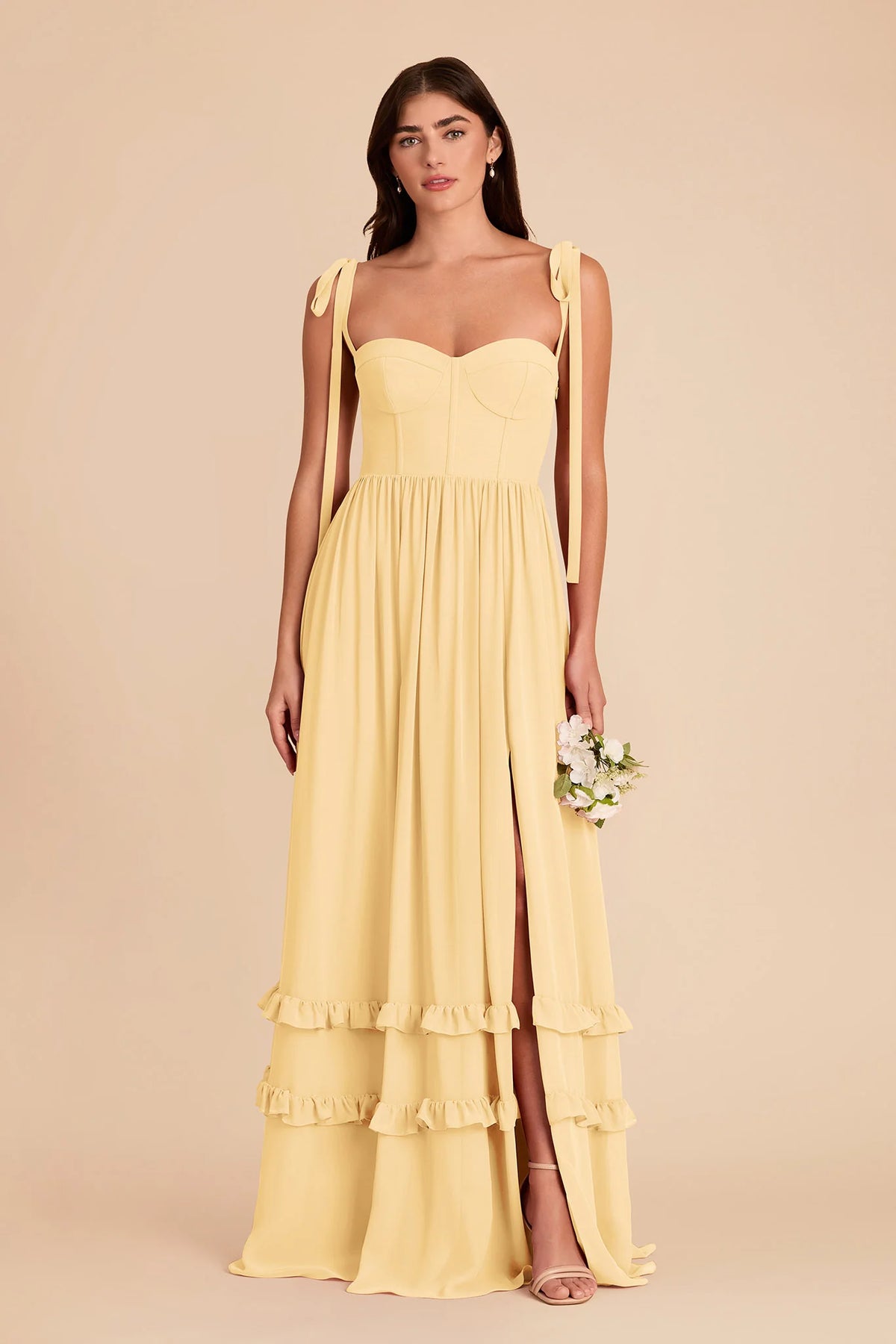 Daphne Butter front view bridesmaid dress