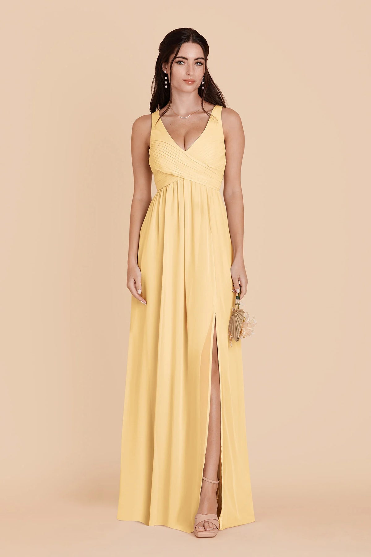 Annelise Butter front view bridesmaid dress