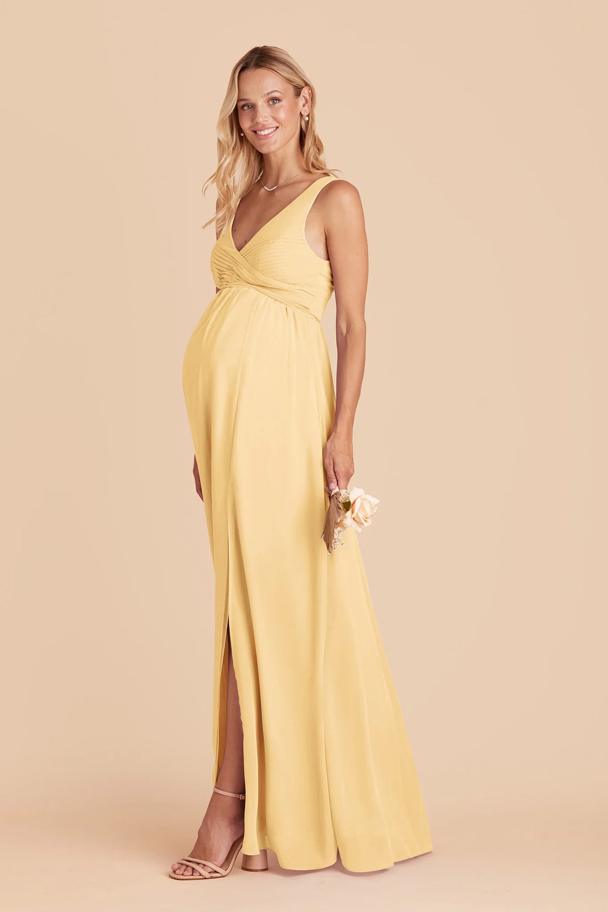 Annelise Butter back view bridesmaid dress