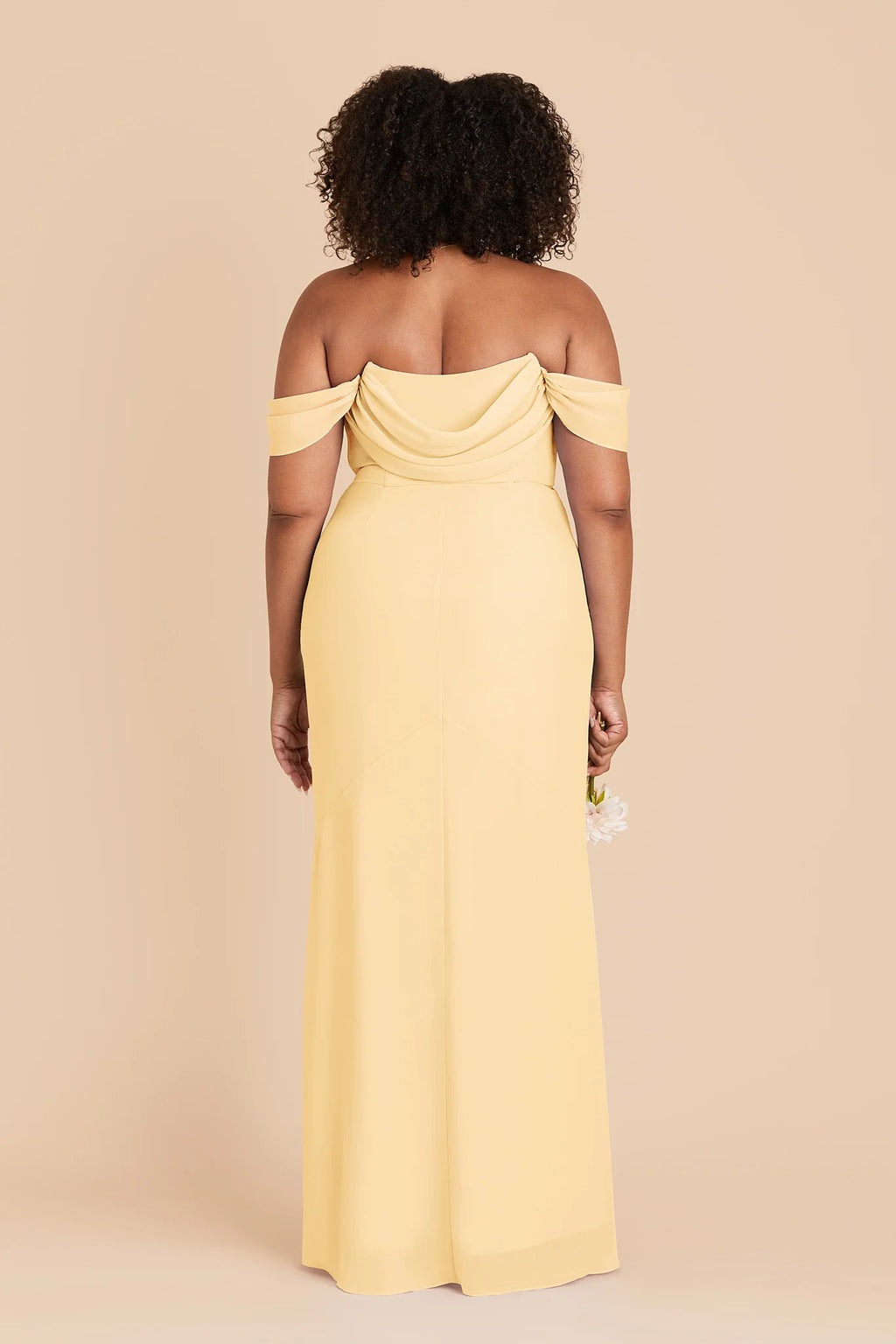 Odessa Butter back view bridesmaid dress