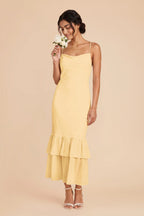 Liora Butter front view bridesmaid dress
