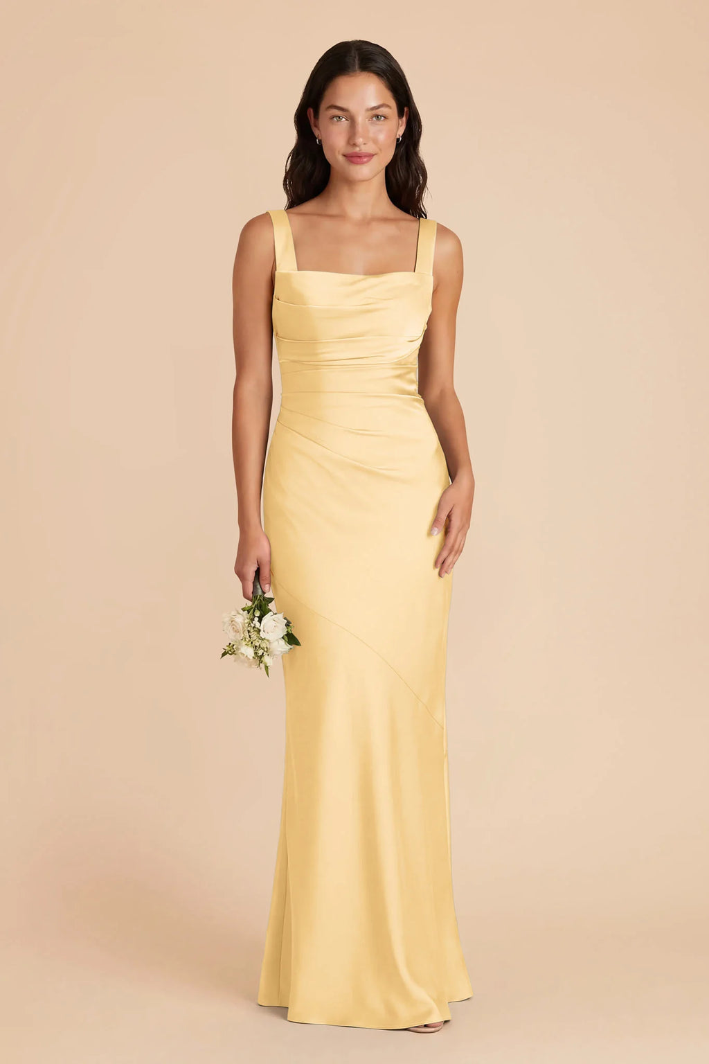 Colette Butter front view bridesmaid dress