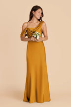 Thalia Butterscotch alternate view 1 bridesmaid dress