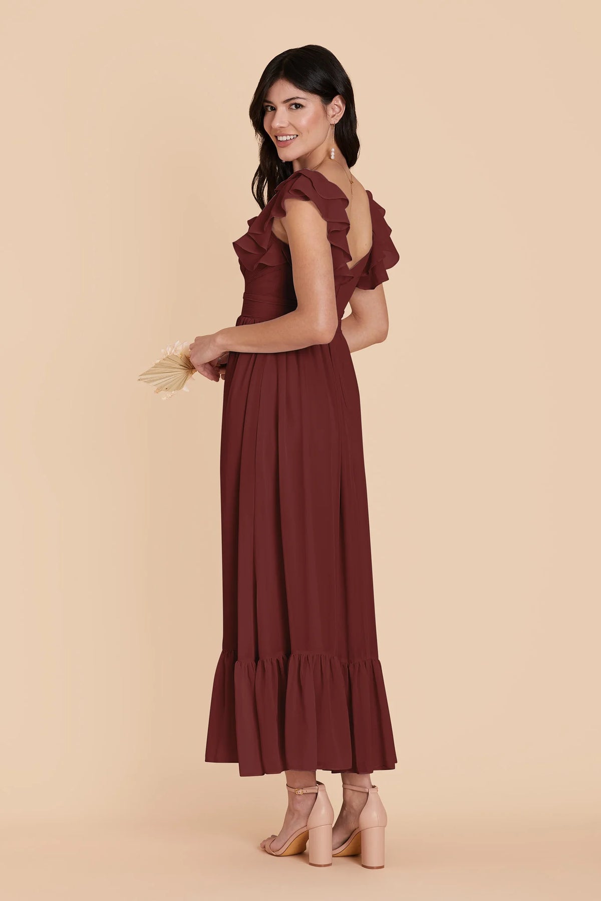 Talia Cabernet alternate view 3 bridesmaid dress