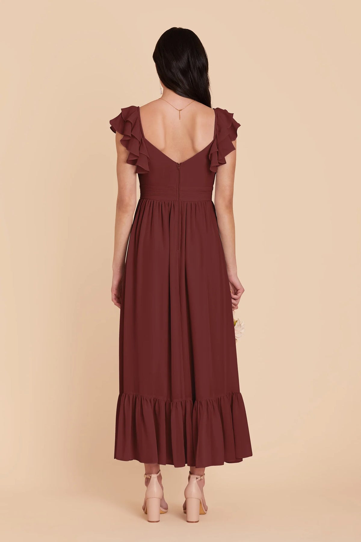 Talia Cabernet alternate view 4 bridesmaid dress