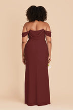 Odessa Cabernet back view bridesmaid dress