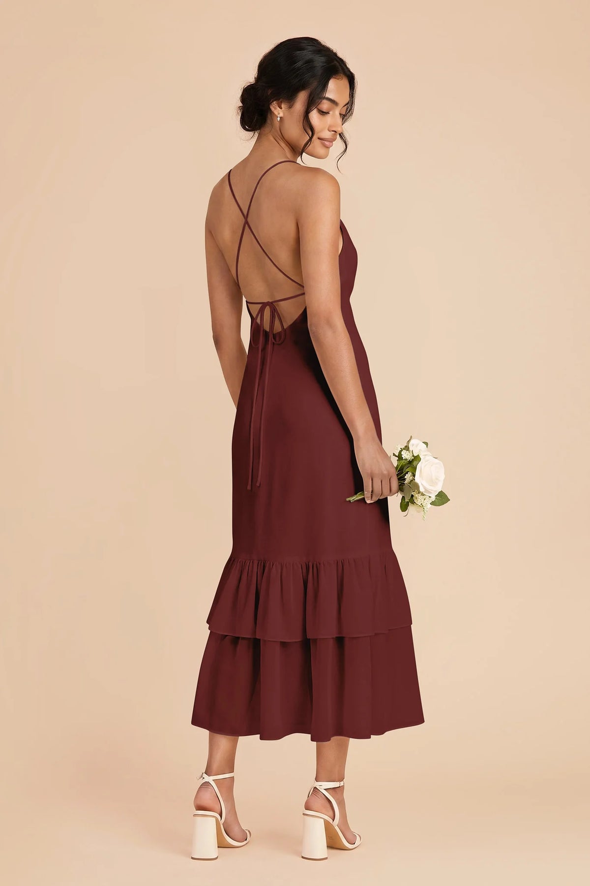 Liora Cabernet alternate view 2 bridesmaid dress