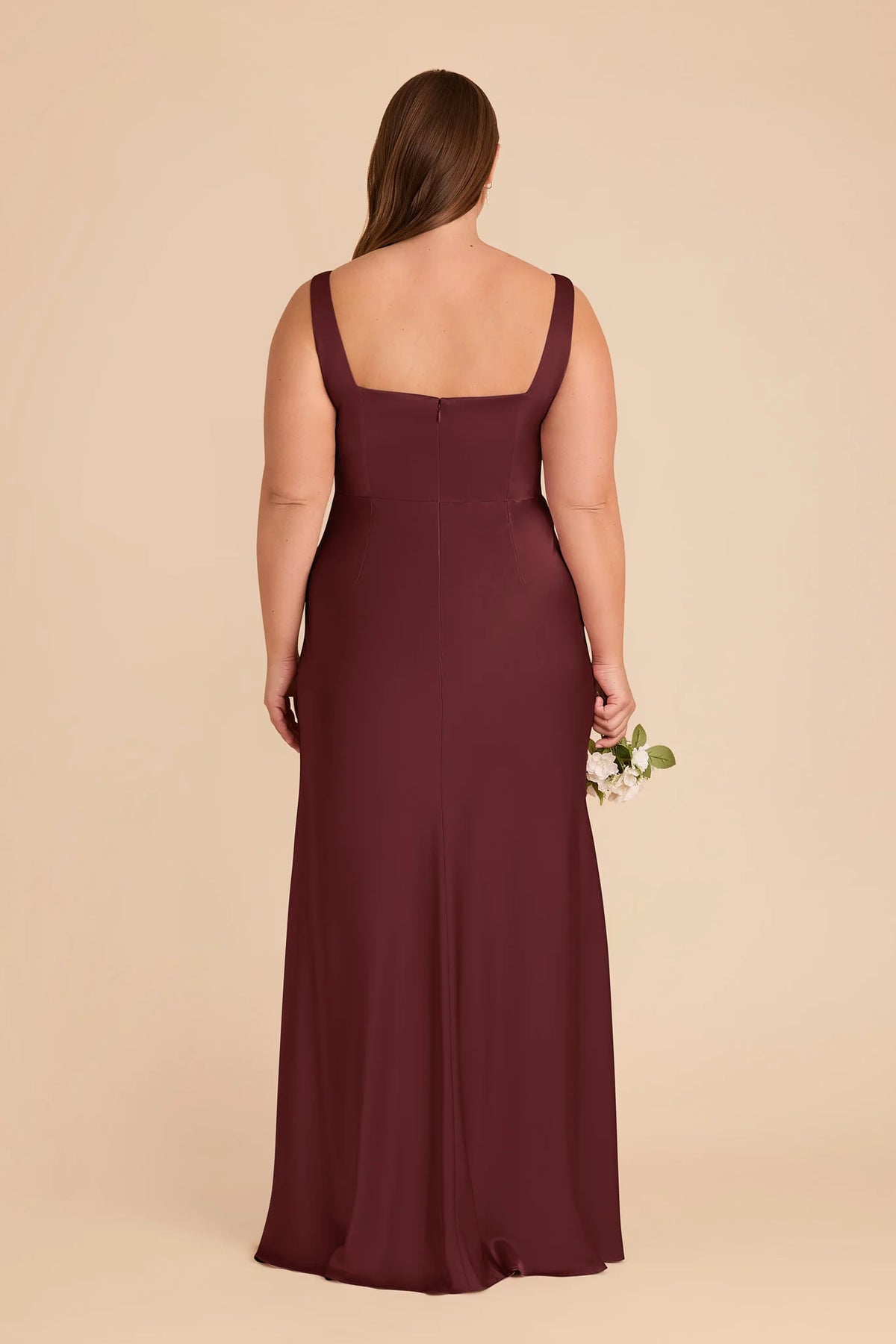 Elowen Cabernet back view bridesmaid dress