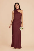 Ariadne Cabernet front view bridesmaid dress