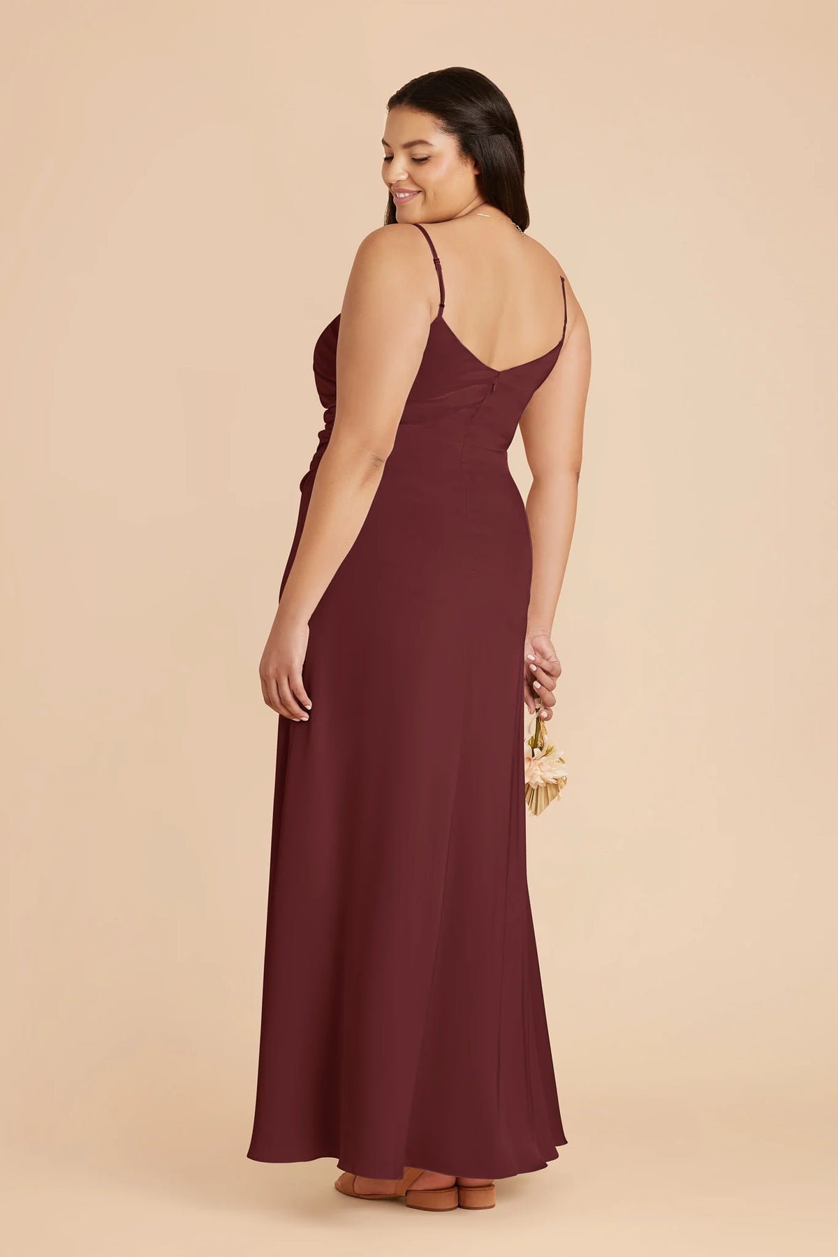 Elara Cabernet back view bridesmaid dress