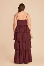 Calista Cabernet back view bridesmaid dress