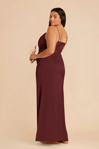 Sabine Cabernet back view bridesmaid dress