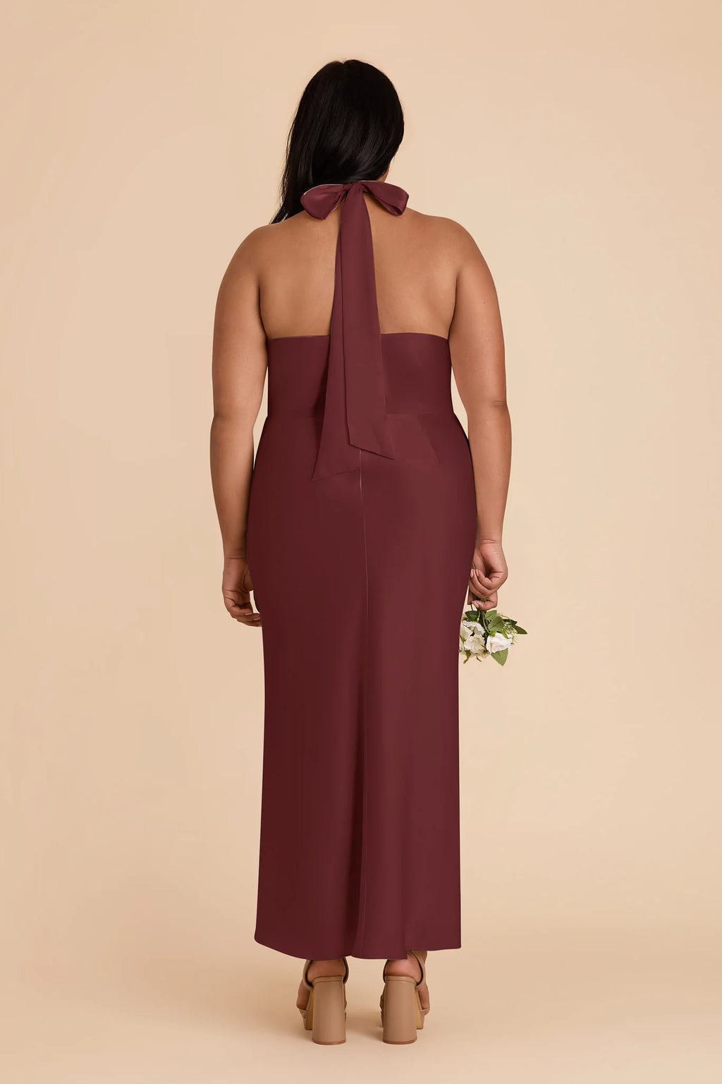 Seraphine Cabernet back view bridesmaid dress