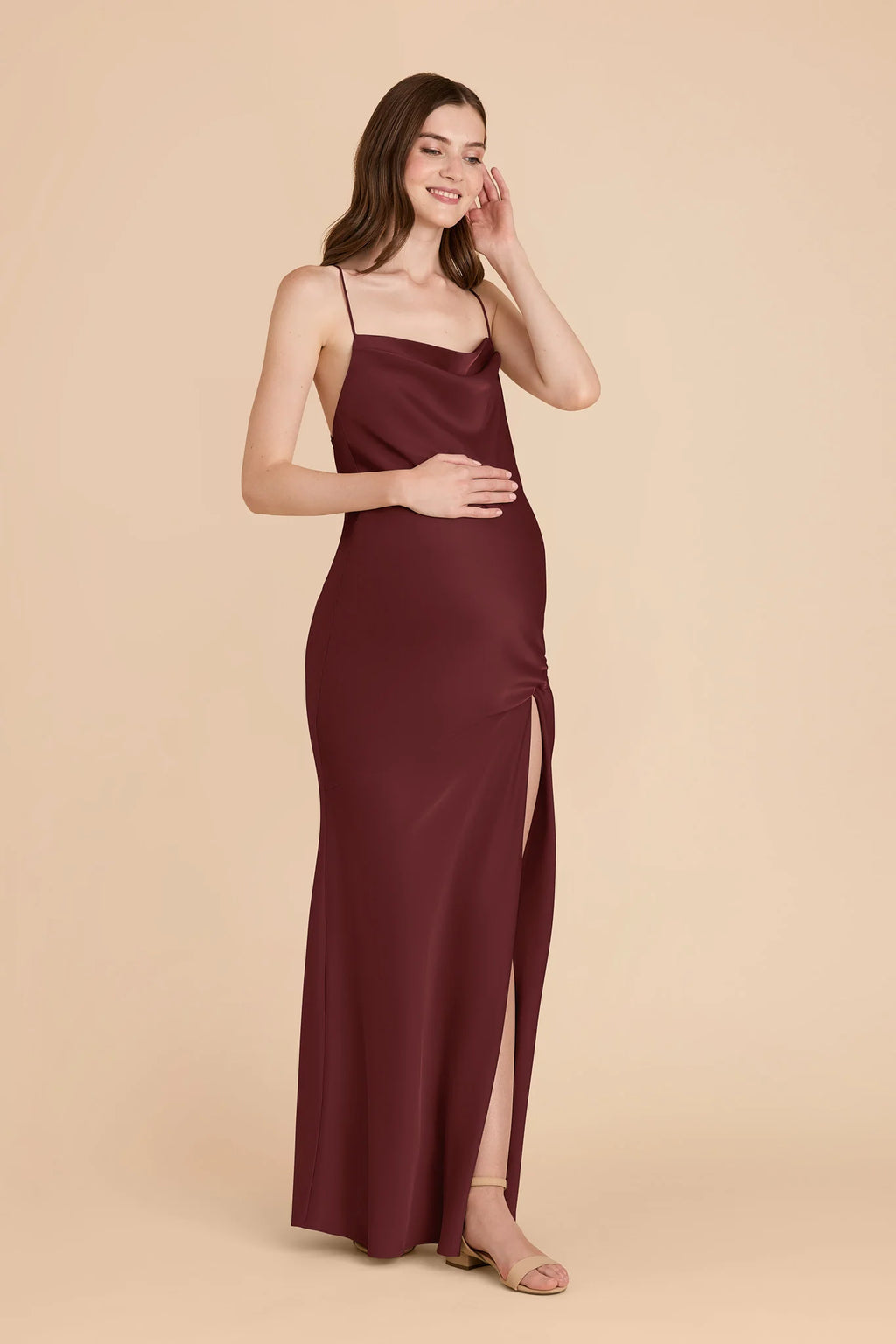 Estelle Cabernet alternate view 1 bridesmaid dress