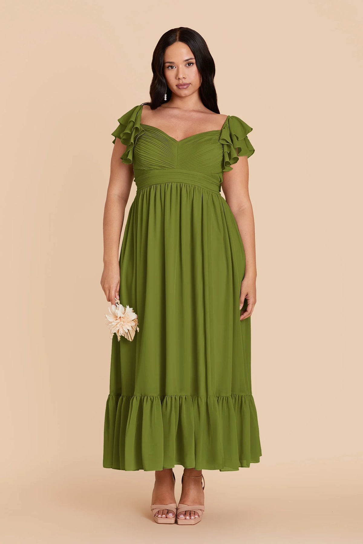 Talia Cactus alternate view 1 bridesmaid dress