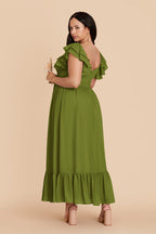 Talia Cactus back view bridesmaid dress