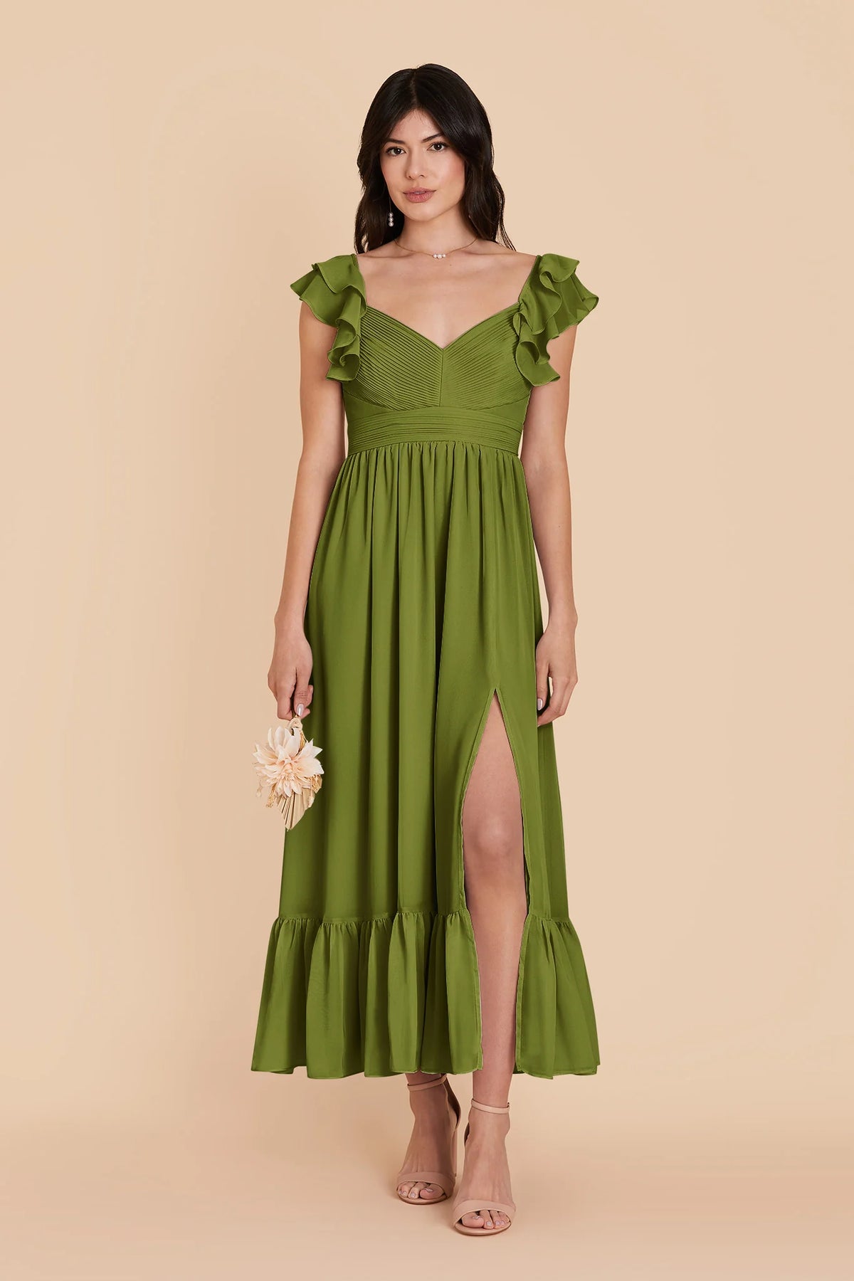 Talia Cactus front view bridesmaid dress