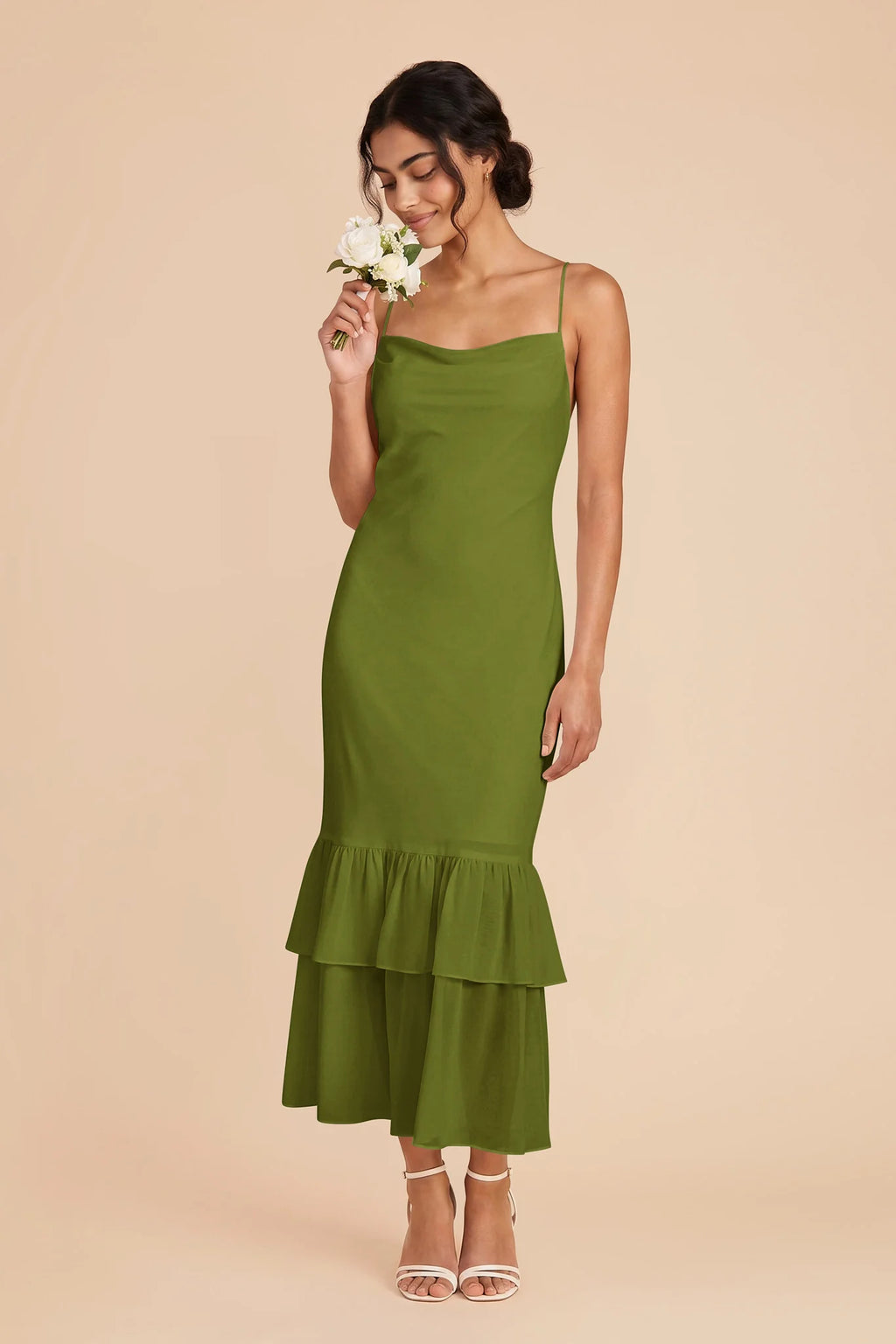 Liora Cactus front view bridesmaid dress