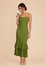 Liora Cactus front view bridesmaid dress