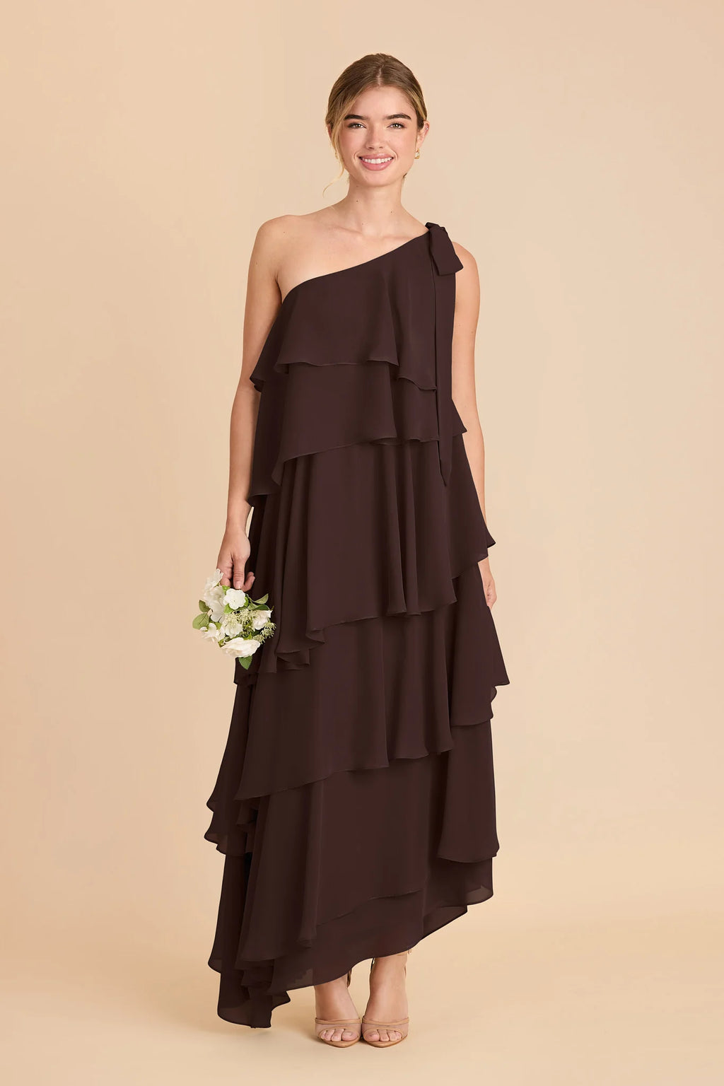 Marisol Café Noir front view bridesmaid dress