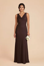Odette Café Noir front view bridesmaid dress