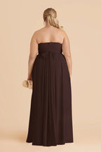 Elodie Café Noir back view bridesmaid dress