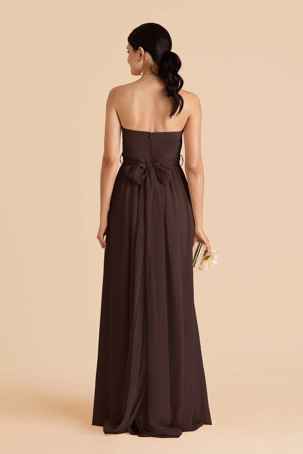 Elodie Café Noir alternate view 2 bridesmaid dress