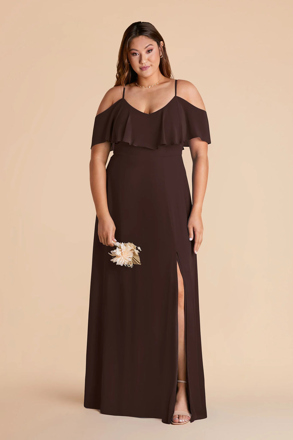 Genevieve Café Noir alternate view 1 bridesmaid dress